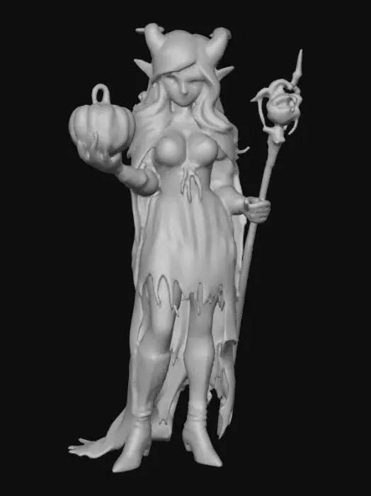 3D model for #Halloween2025#, An evil Halloween fae . Should be extremely detailed. Photo realistic. Ultra high quality realistic clothing textures.