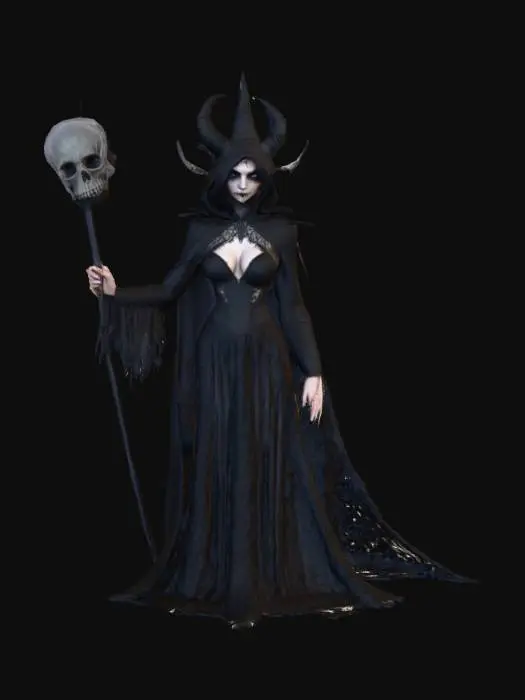 3D model for #Halloween2025#, An evil Halloween fae . Should be extremely detailed. Photo realistic. Ultra high quality realistic clothing textures.