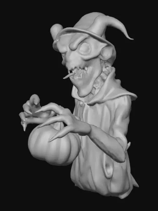 3D model for #Halloween2025#, Ultra detailed monster trick or treating as a different monster. Ultra realistic. Ultra high quality textures. Solid infill.