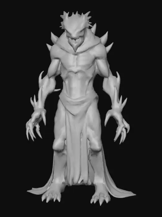 3D model for #Halloween2025#, Ultra detailed monster wearing a costume. Ultra realistic. Ultra high quality textures. Solid infill.