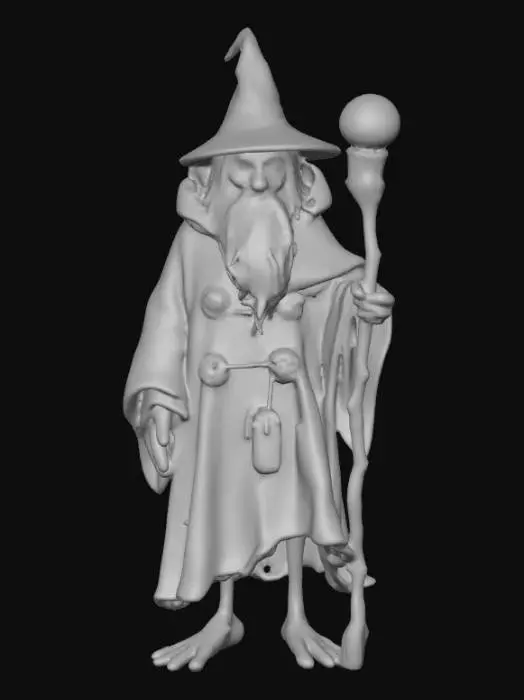 3D model for #Halloween2025#, Ultra detailed realistic depiction of a Baba Yaga. Ultra high quality textures. Solid infill.