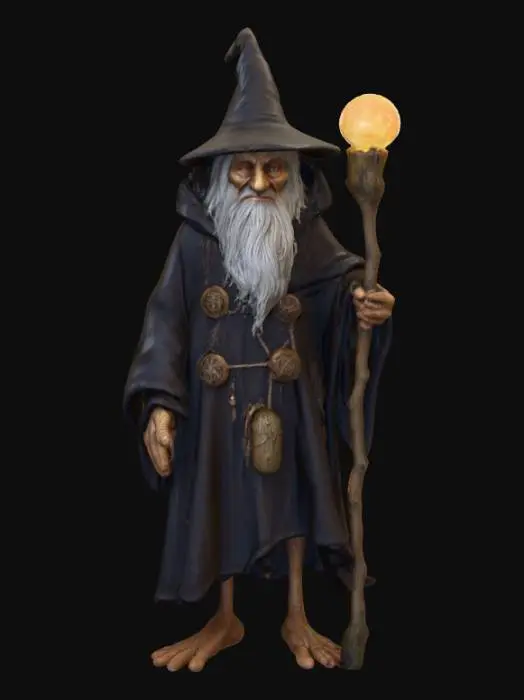 3D model for #Halloween2025#, Ultra detailed realistic depiction of a Baba Yaga. Ultra high quality textures. Solid infill.