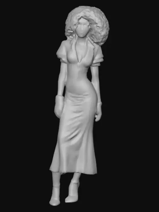 3D model for Ultra detailed highly realistic blues singer. Realistic hair, face, hands, feet, clothes. Realistic ultra high quality textures. Solid infill.