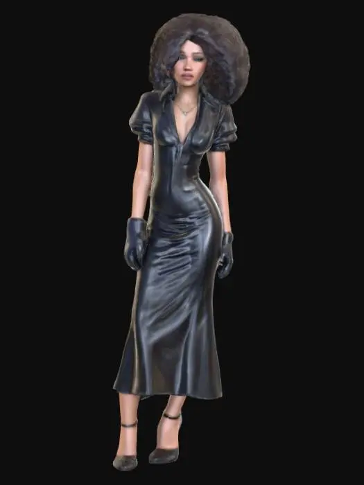 3D model for Ultra detailed highly realistic blues singer. Realistic hair, face, hands, feet, clothes. Realistic ultra high quality textures. Solid infill.