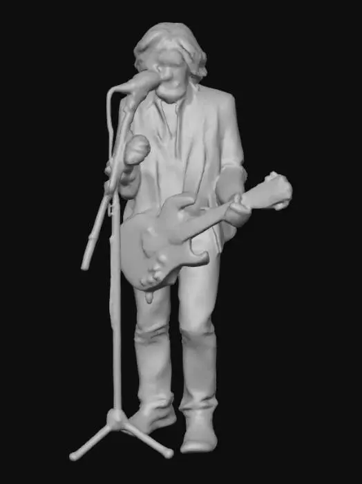 3D model for Ultra detailed highly realistic blues singer. Realistic hair, face, hands, feet, clothes. Realistic ultra high quality textures. Solid infill.