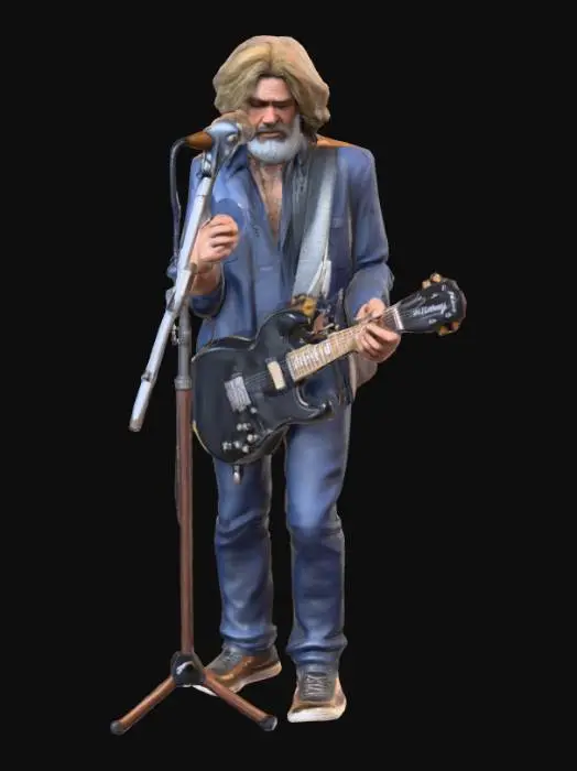 3D model for Ultra detailed highly realistic blues singer. Realistic hair, face, hands, feet, clothes. Realistic ultra high quality textures. Solid infill.