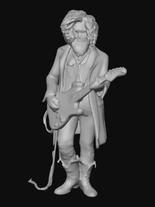 3D model for Ultra detailed highly realistic blues singer. Realistic hair, face, hands, feet, clothes. Realistic ultra high quality textures. Solid infill.