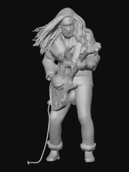 3D model for Ultra detailed highly realistic blues singer. Realistic hair, face, hands, feet, clothes. Realistic ultra high quality textures. Solid infill.