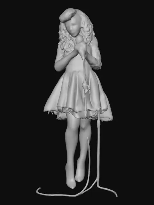 3D model for Ultra detailed highly realistic jazz singer. Realistic hair, face, hands, feet, clothes. Realistic ultra high quality textures. Solid infill.