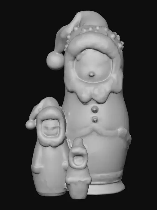 3D model for #Christmas2025#, Highly realistic Christmas themed nesting dolls. Ultra high quality detailed textures. Solid infill.