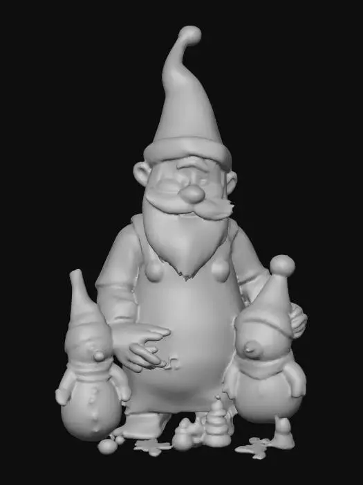3D model for #Christmas2025#, An old toymaker working on Christmas toys. Ultra highly detailed on all parts. Ultra high quality detailed textures. Solid infill.