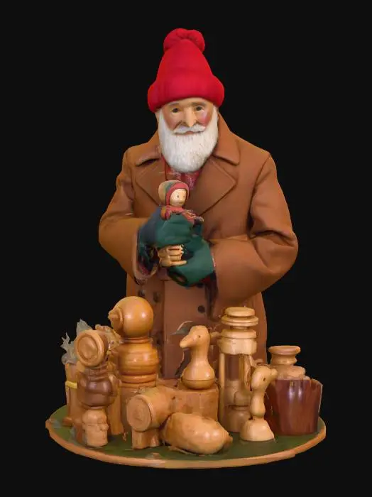 3D model for #Christmas2025#, The first toymaker to the king. Realistic. High quality realistic textures. Solid infill.
