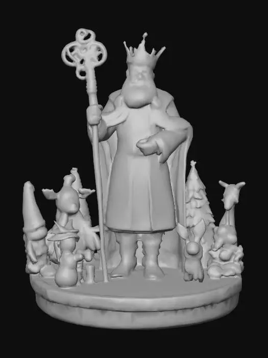 3D model for #Christmas2025#, The first toymaker to the king. Realistic. High quality realistic textures. Solid infill.