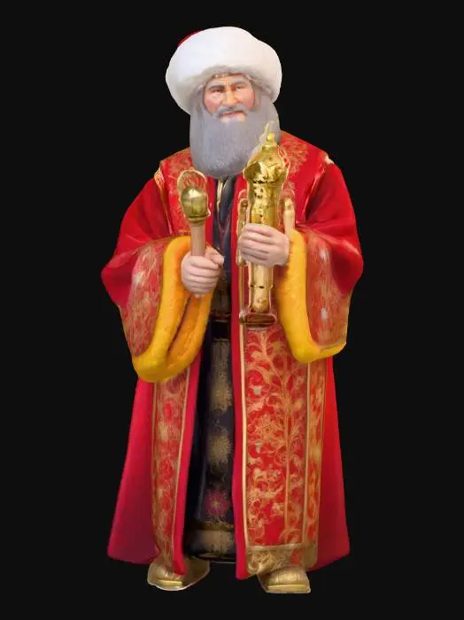 3D model for #Christmas2025#, The first toymaker to the king. Realistic. High quality realistic textures. Solid infill.
