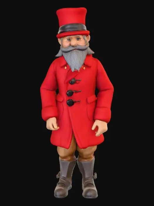 3D model for #Christmas2025#, The first toymaker to the king. Realistic. High quality realistic textures. Solid infill.