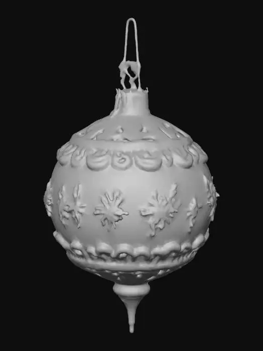 3D model for #Christmas2025#, Beautiful, delicate glass vintage Christmas ornament. Highly detailed. Realistic. High quality realistic textures. Solid infill.