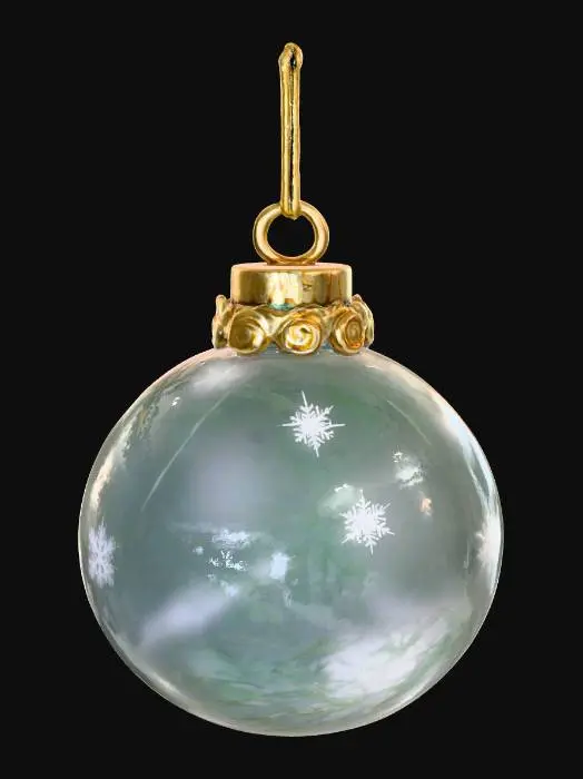 3D model for #Christmas2025#, Beautiful, delicate glass vintage Christmas ornament. Highly detailed. Realistic. High quality realistic textures. Solid infill.
