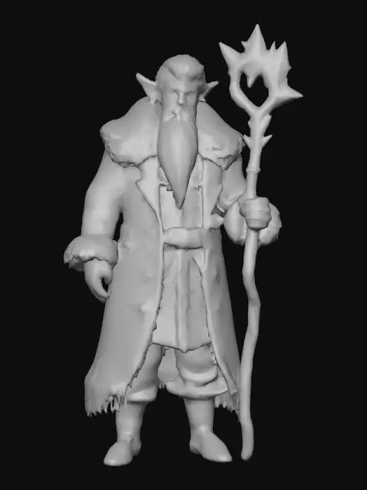 3D model for #Christmas2025#, A realistic human fantasy adaptation of Jack Frost. Ultra highly detailed on all parts. Ultra high quality detailed textures. Solid infill.