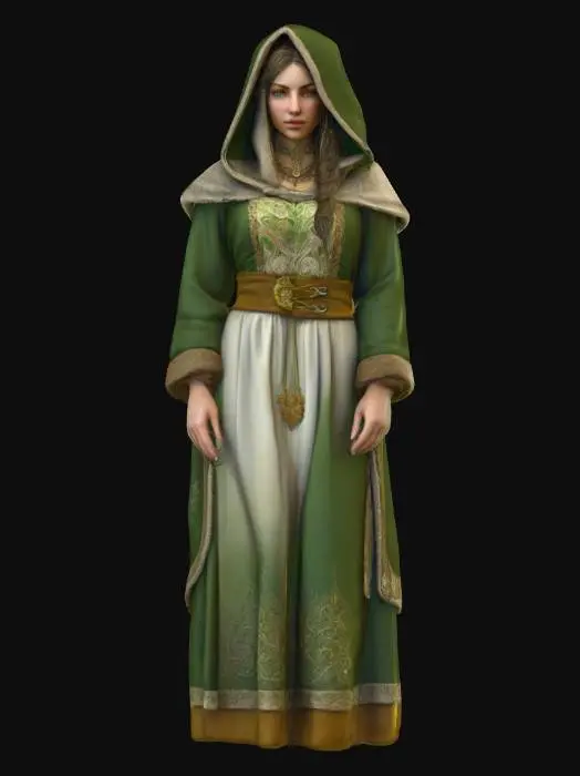 3D model for Highly realistic medieval bar maiden OR barkeep. Highly detailed on all. Period appropriate clothing. Ultra high quality realistic textures on all. Solid infill.