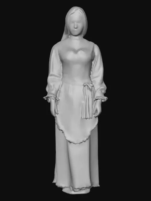 3D model for Highly realistic medieval bar maiden OR barkeep. Highly detailed on all. Period appropriate clothing. Ultra high quality realistic textures on all. Solid infill.