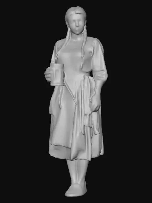 3D model for Highly realistic medieval bar maiden OR barkeep. Highly detailed on all. Period appropriate clothing. Ultra high quality realistic textures on all. Solid infill.