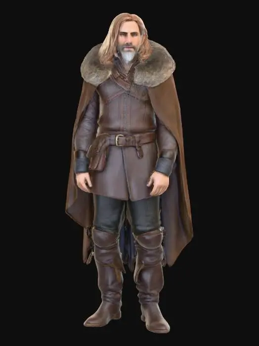 3D model for Highly realistic original fantasy character of Sherwood Forest. Highly detailed on all. Period appropriate clothing. Ultra high quality realistic textures on all. Solid infill.