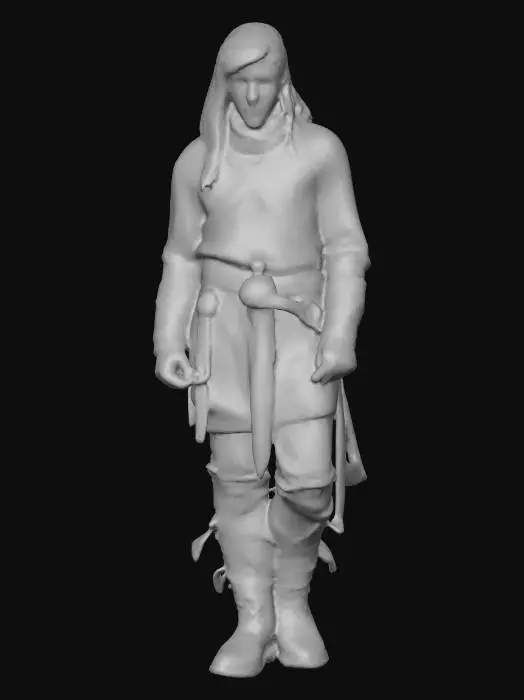 3D model for Highly realistic original fantasy character of Sherwood Forest. Highly detailed on all. Period appropriate clothing. Ultra high quality realistic textures on all. Solid infill.