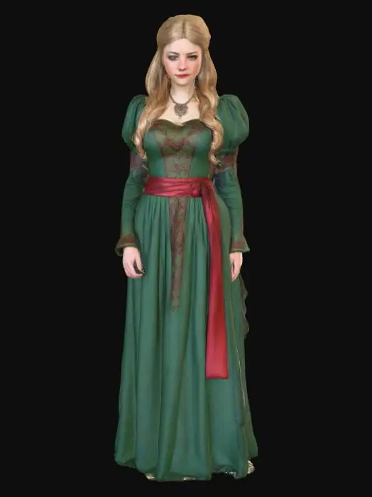 3D model for Highly realistic original fantasy maiden  of Sherwood Forest. Highly detailed on all. Period appropriate clothing. Ultra high quality realistic textures on all. Solid infill.