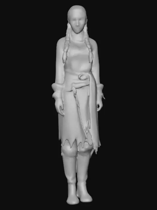 3D model for Highly realistic original fantasy maiden  of Sherwood Forest. Highly detailed on all. Period appropriate clothing. Ultra high quality realistic textures on all. Solid infill.