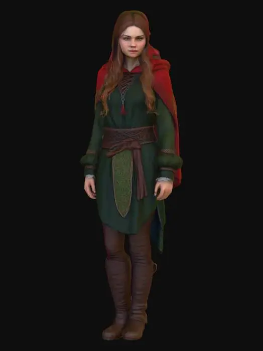 3D model for Highly realistic original fantasy maiden  of Sherwood Forest. Highly detailed on all. Period appropriate clothing. Ultra high quality realistic textures on all. Solid infill.