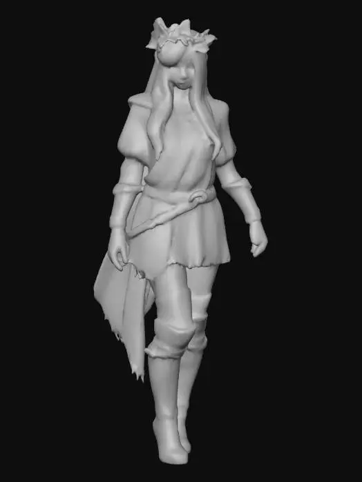 3D model for Highly realistic original fantasy maiden  of Sherwood Forest. Highly detailed on all. Period appropriate clothing. Ultra high quality realistic textures on all. Solid infill.