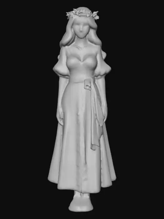3D model for Highly realistic original fantasy maiden  of Sherwood Forest. Highly detailed on all. Period appropriate clothing. Ultra high quality realistic textures on all. Solid infill.