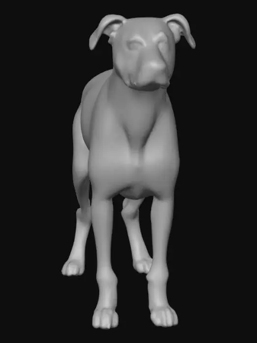 3D model for Highly realistic ultra detail dog of a working class breed. Ultra high quality realistic textures. Solid infill.
