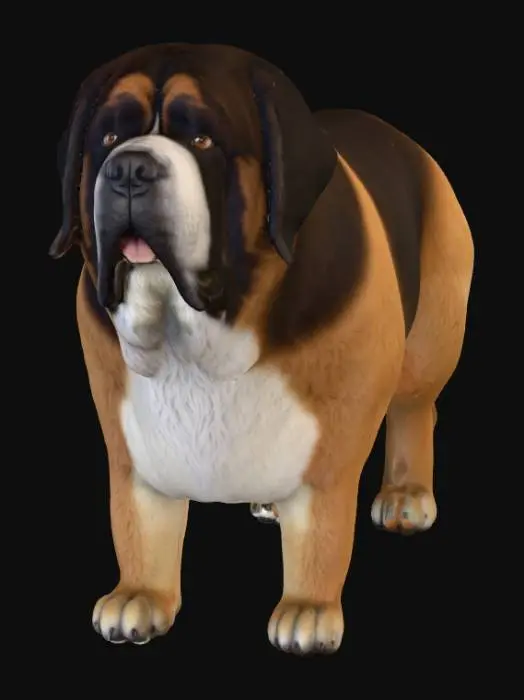 3D model for Highly realistic ultra detail dog of a working class breed. Ultra high quality realistic textures. Solid infill.