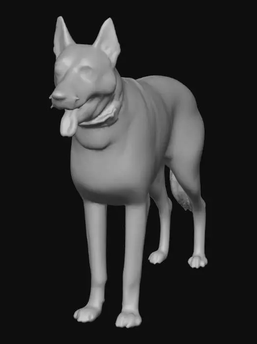 3D model for Highly realistic ultra detail dog of a working class breed. Ultra high quality realistic textures. Solid infill.