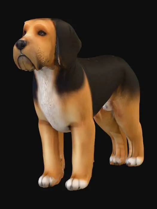 3D model for Ultra realistic ultra detail dog of a hound class breed. Ultra high quality realistic textures. Solid infill.