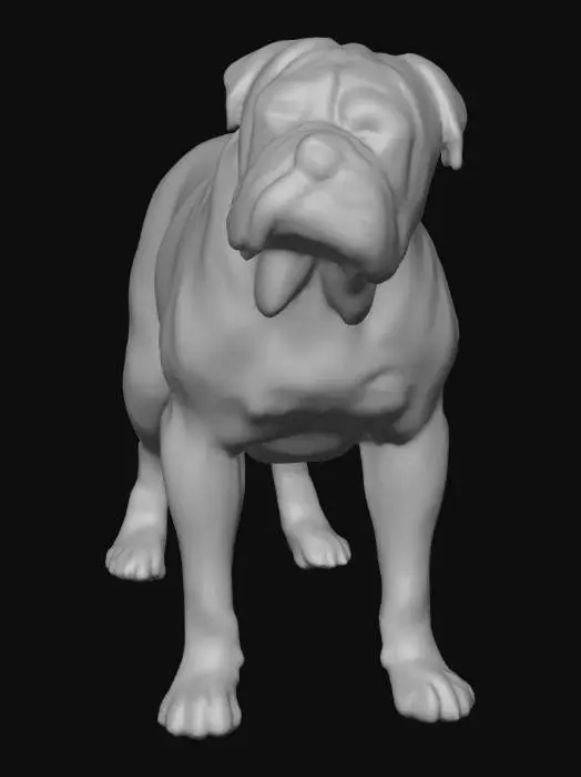 3D model for Ultra realistic ultra detail dog of a mastiff class breed. Ultra high quality realistic textures. Solid infill.