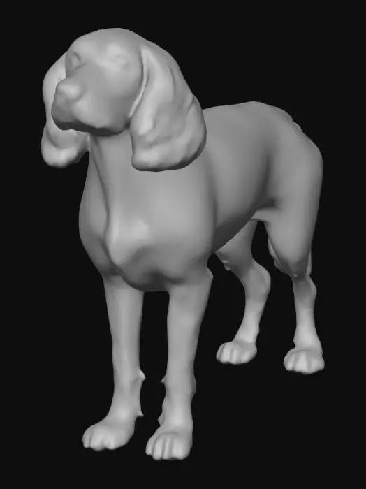 3D model for Ultra realistic ultra detail dog of a spaniel class breed. Ultra high quality realistic textures. Solid infill.