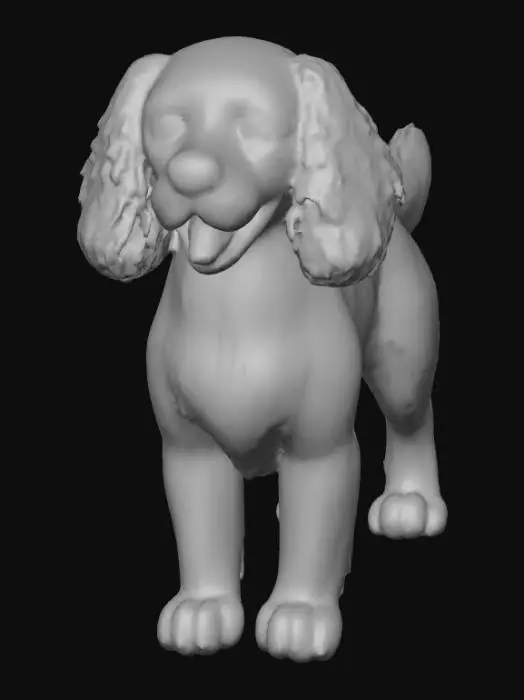 3D model for Ultra realistic ultra detail dog of a spaniel class breed. Ultra high quality realistic textures. Solid infill.