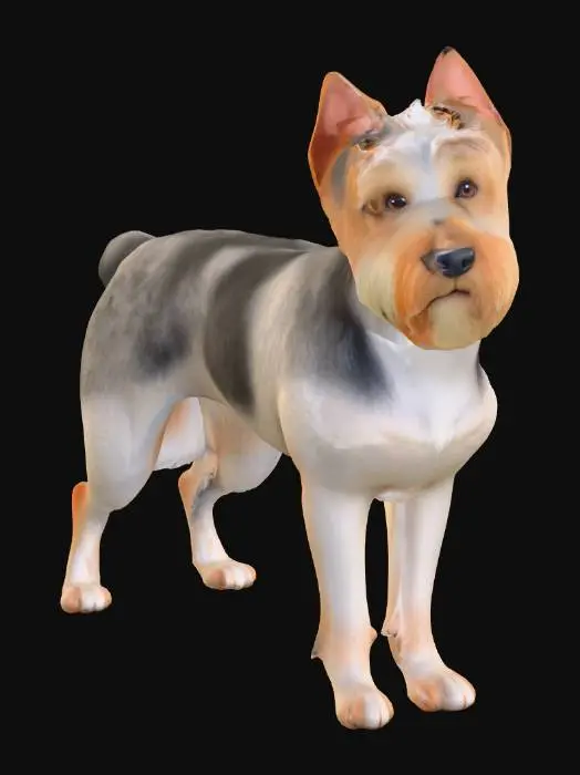 3D model for Ultra realistic ultra detail dog of a terrier dog class breed. Ultra high quality realistic textures. Solid infill.