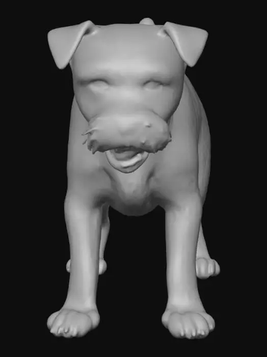 3D model for Ultra realistic ultra detail dog of a terrier dog class breed. Ultra high quality realistic textures. Solid infill.