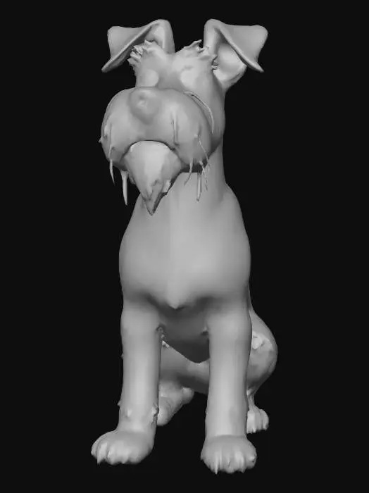 3D model for Ultra realistic ultra detail dog of a terrier dog class breed. Ultra high quality realistic textures. Solid infill.