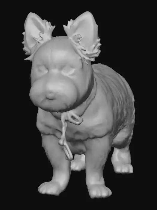 3D model for Ultra realistic ultra detail dog of a terrier dog class breed. Ultra high quality realistic textures. Solid infill.