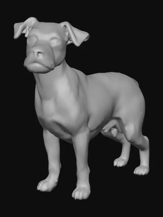 3D model for Ultra realistic ultra detail dog of a terrier dog class breed. Ultra high quality realistic textures. Solid infill.