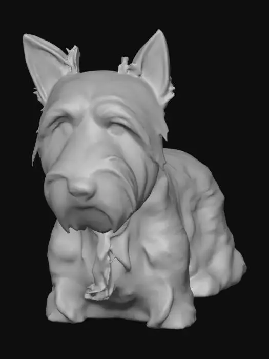 3D model for Ultra realistic ultra detail dog of a terrier dog class breed. Ultra high quality realistic textures. Solid infill.