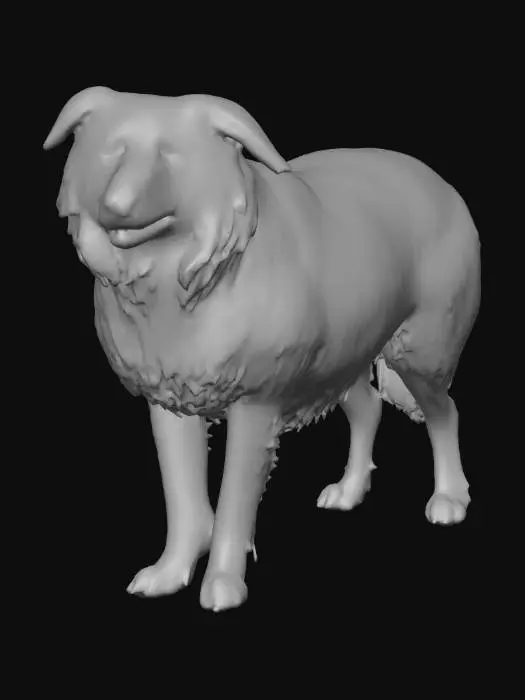 3D model for Ultra realistic ultra detail dog of a sheepdog class breed. Ultra high quality realistic textures. Solid infill.
