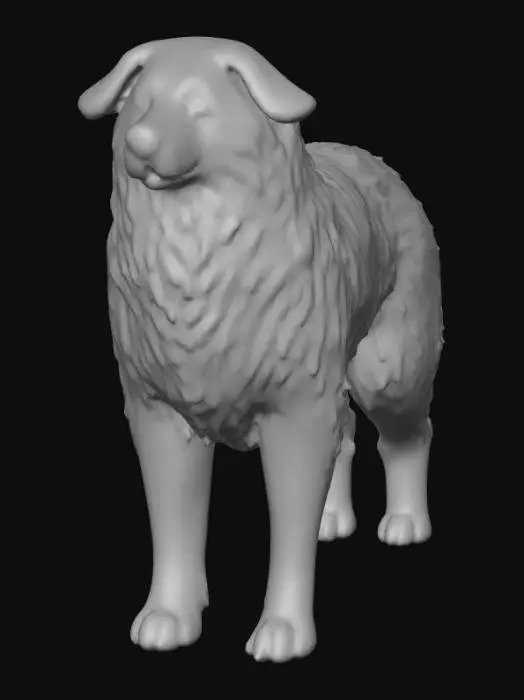 3D model for Ultra realistic ultra detail dog of a sheepdog class breed. Ultra high quality realistic textures. Solid infill.