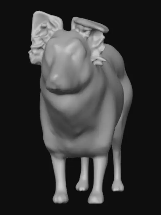 3D model for Ultra realistic ultra detail dog of a sheepdog class breed. Ultra high quality realistic textures. Solid infill.