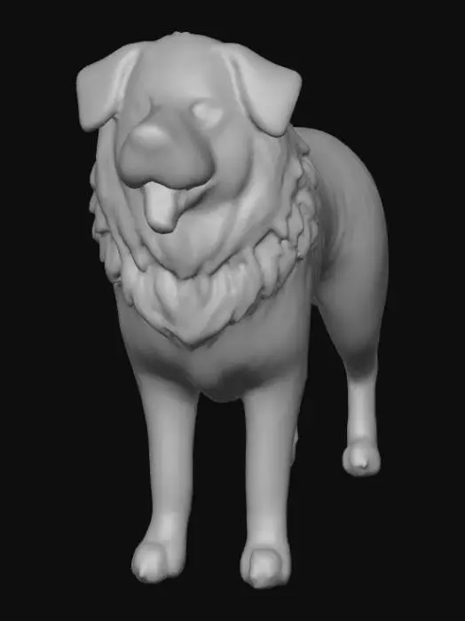 3D model for Ultra realistic ultra detail dog of a sheepdog class breed. Ultra high quality realistic textures. Solid infill.