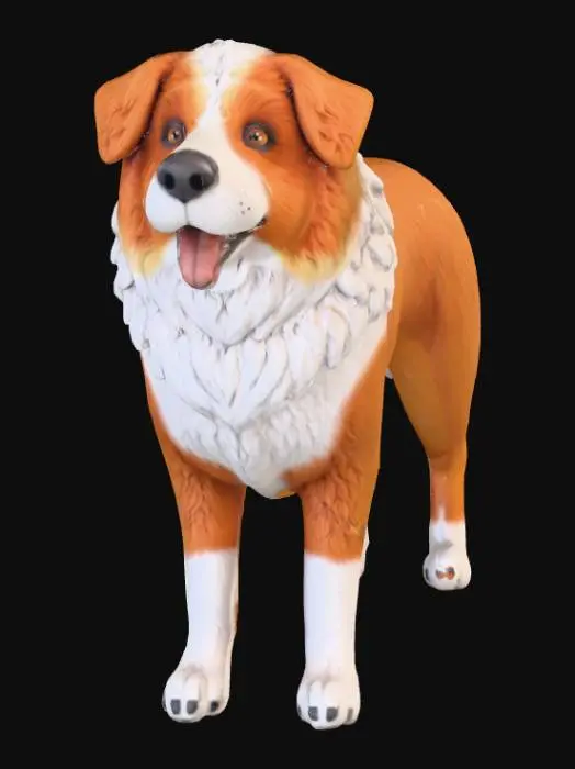 3D model for Ultra realistic ultra detail dog of a sheepdog class breed. Ultra high quality realistic textures. Solid infill.